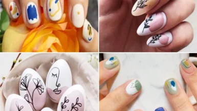 Minimalist nail art